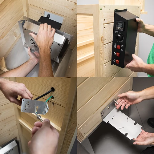 Wędzarnia ogrodowa drewniana 200 L – dragON Wood 100E z elektrycznym modułem grzejnym i sterownikiem - 12