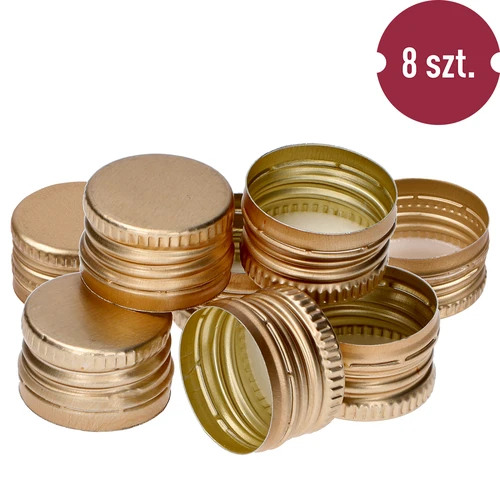 Zakrętka do butelek fi 28/18 - złota - 8 szt. - 2