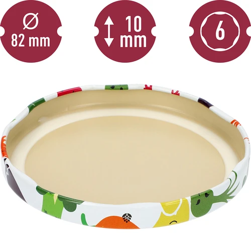 Zakrętka fi 82/6 warzywne minki - 10 szt. - 4