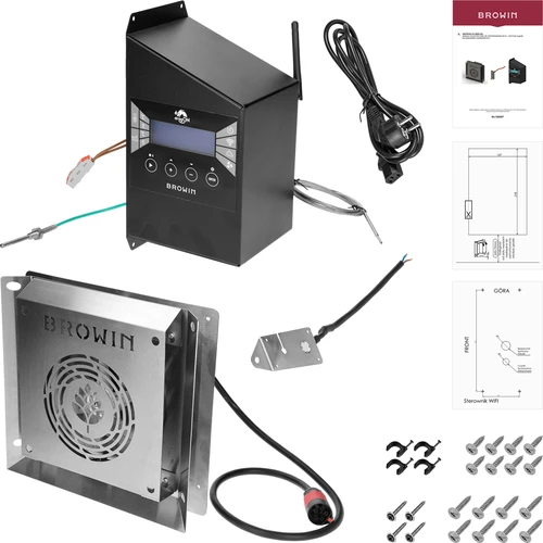 Zestaw dragON do wędzarni - moduły IQ z Wi-Fi i generator dymu JET 2 LONG z popielnikiem - 2