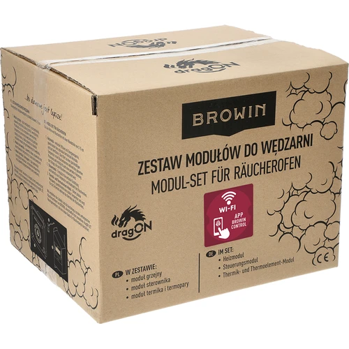 Zestaw dragON do wędzarni - moduły IQ z Wi-Fi i generator dymu JET 2 LONG z popielnikiem - 21