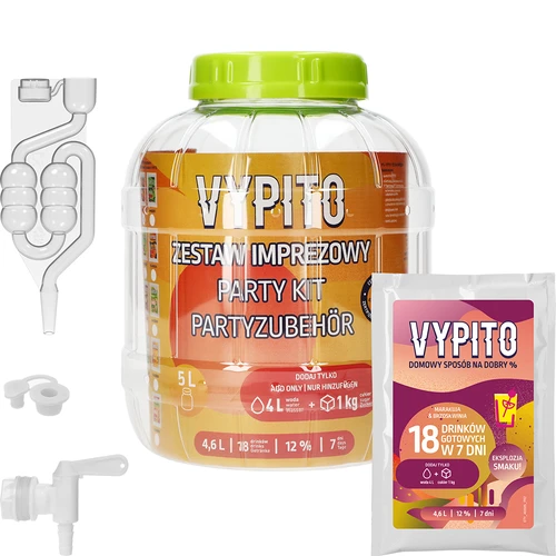 Zestaw imprezowy - Vypito Marakuja i brzoskwinia