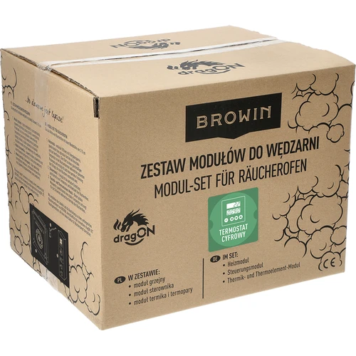 Zestaw modułów elektrycznych ze sterownikiem cyfrowym - dragON 1,5 kW, do wędzarni ogrodowych - 9