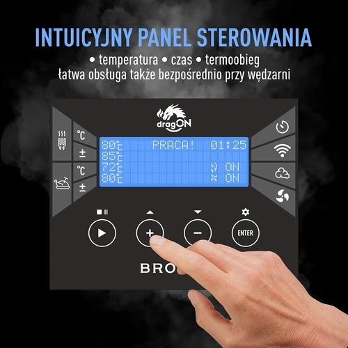 Zestaw modułów elektrycznych ze sterownikiem Wi-Fi– dragON IQ 1,5kW, do wędzarni ogrodowych - 6