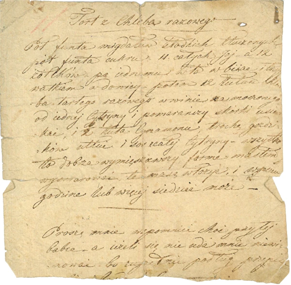 1 dalis: Tortas iš ruginės duonos