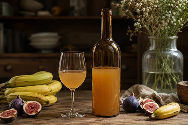 Desertinis figų ir bananų vynas