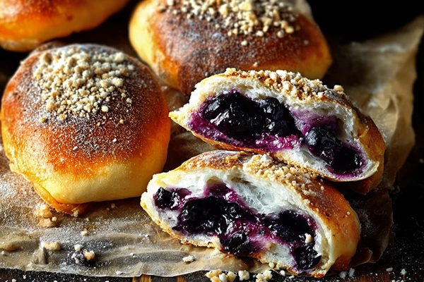 Naminės mėlynių bandelės – minkštos, purios ir kupinos mėlynių!