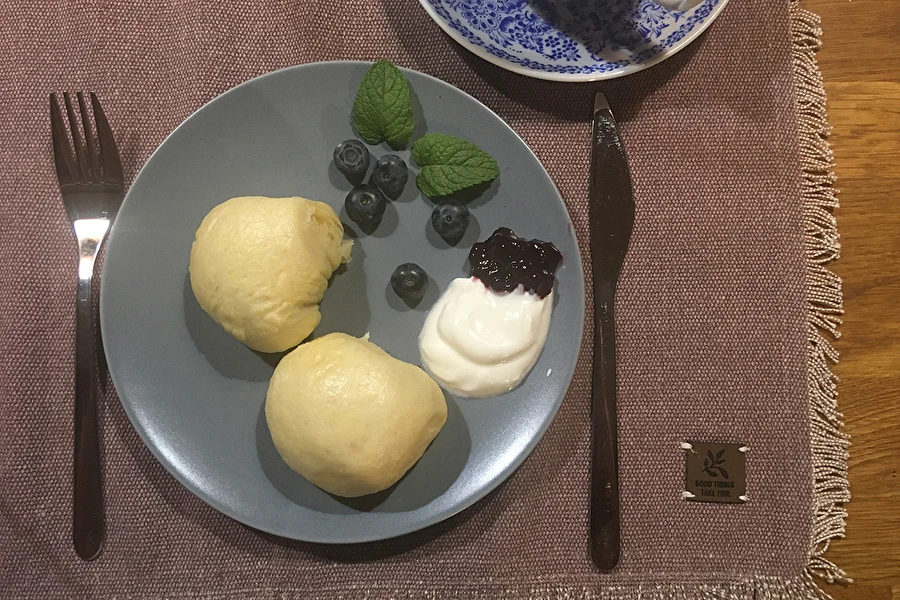 Browin Przepiśnik - Garintos mielinės bandelės su šilauogėmis